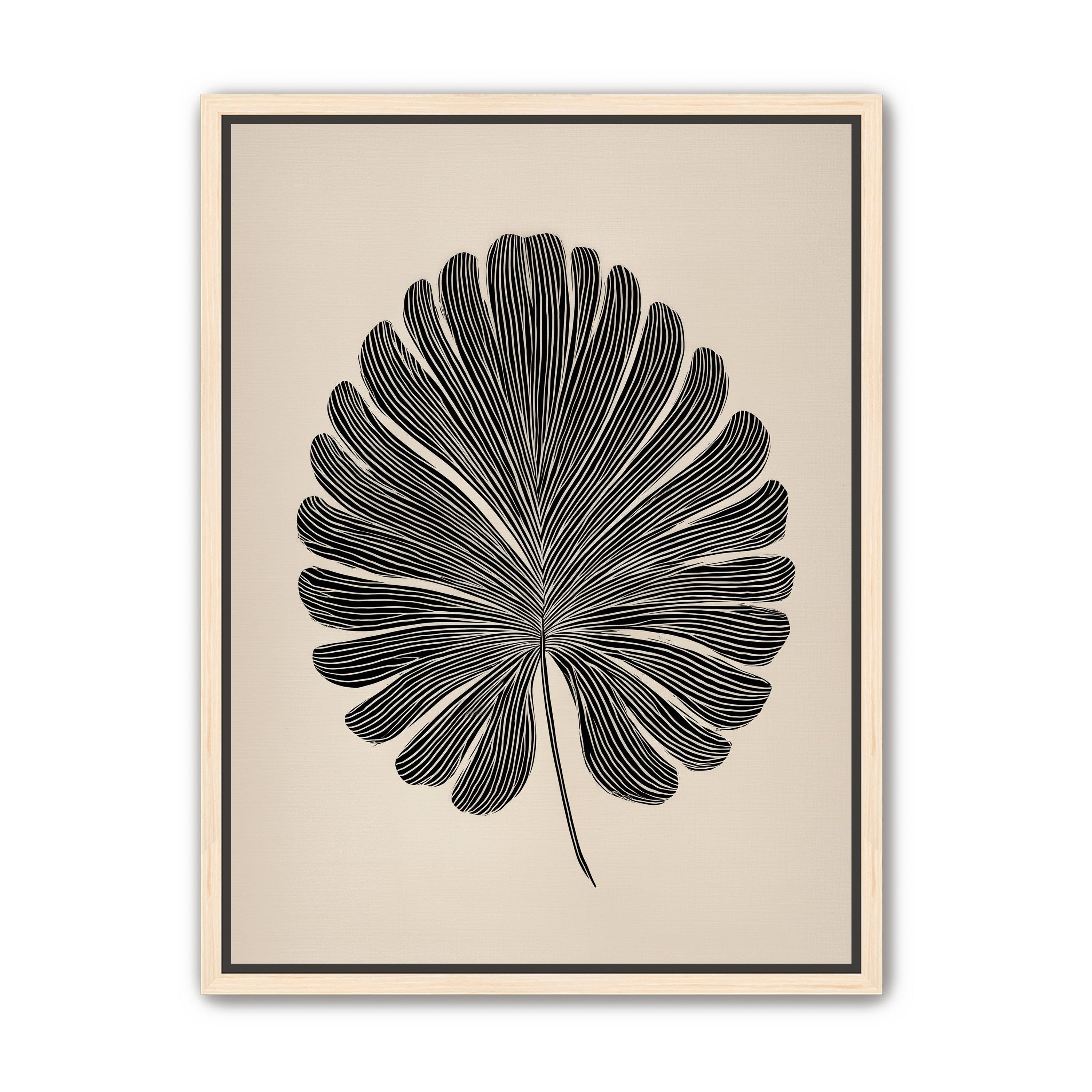 Striped fan leaf alone