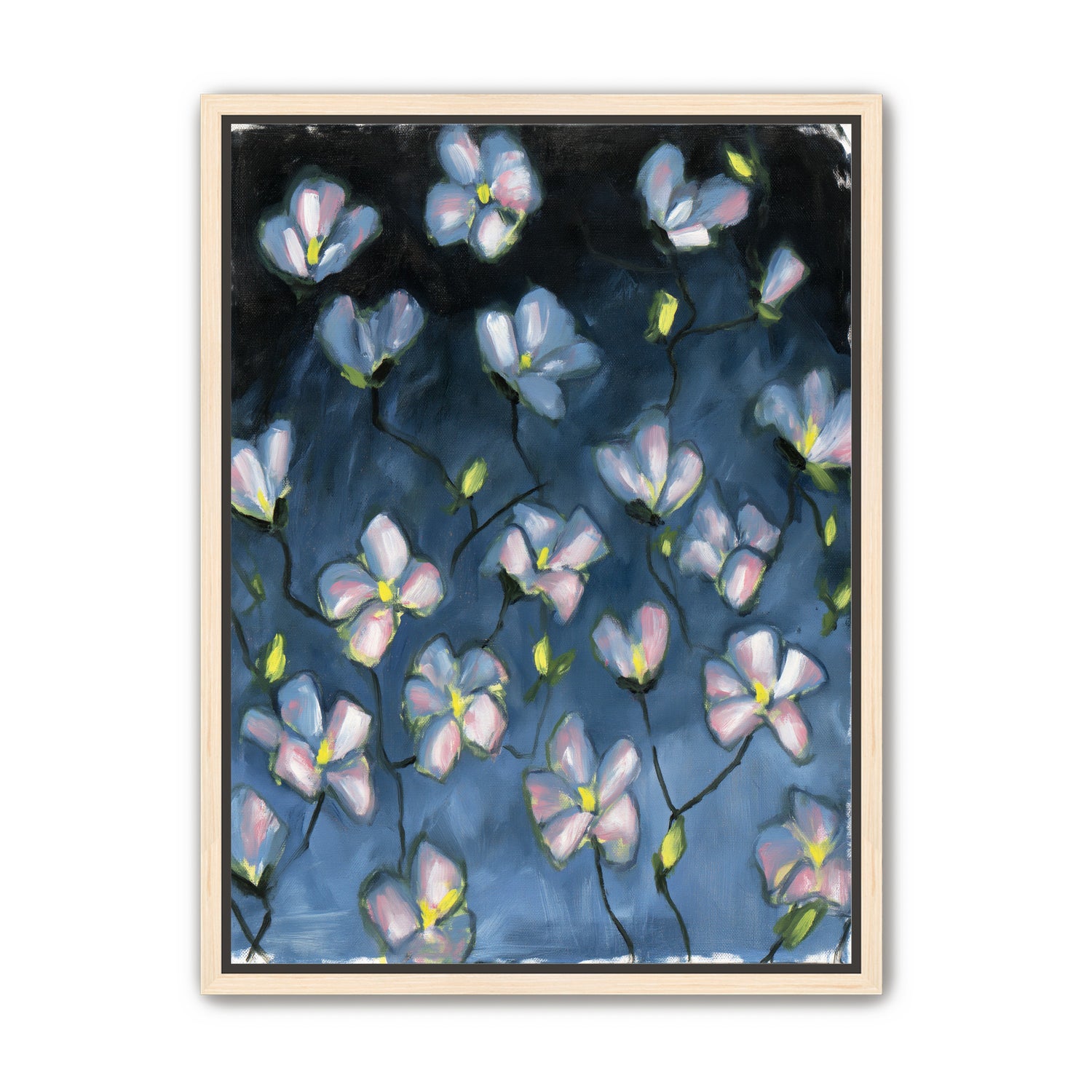 Soft blossoms in blue dusk