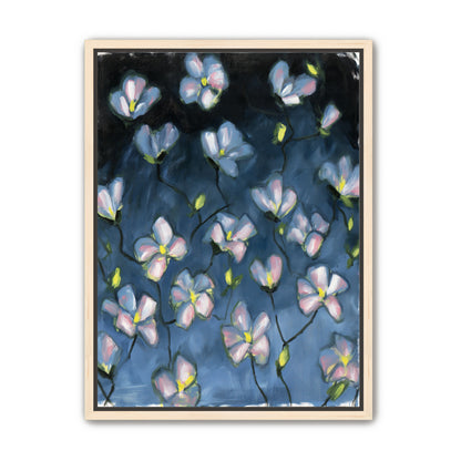 Soft blossoms in blue dusk