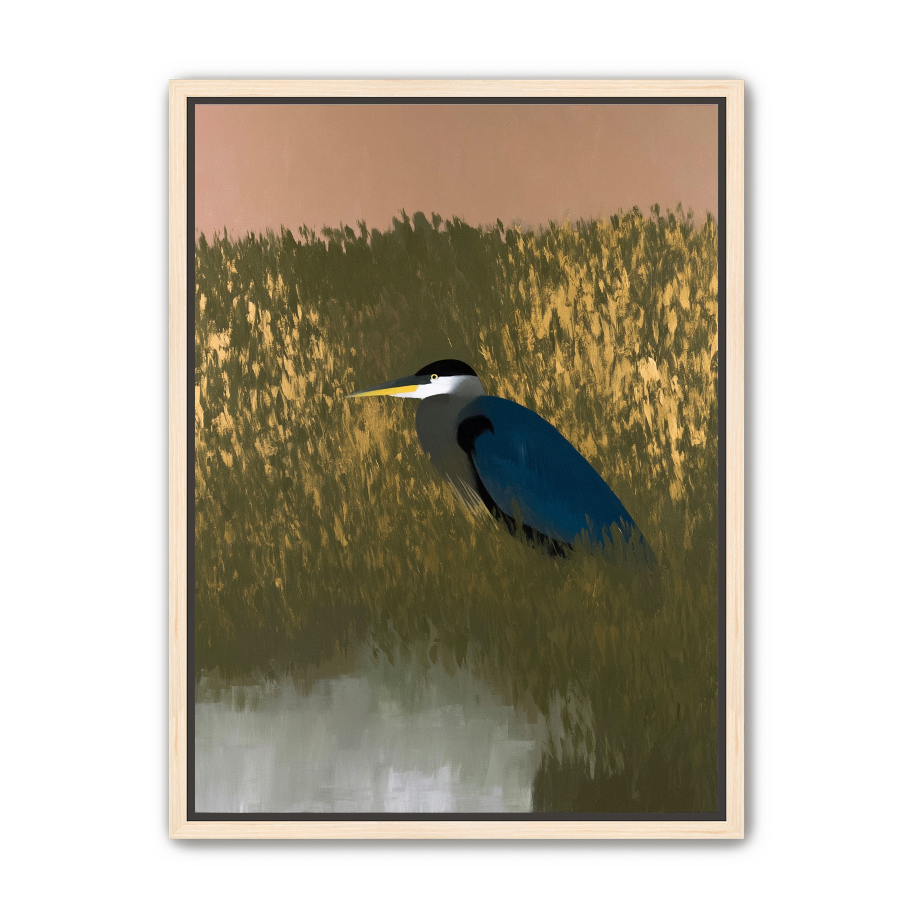Heron among the reeds