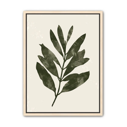 Still branch on pale paper
