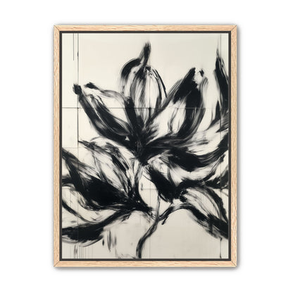 Black petals on pale grid