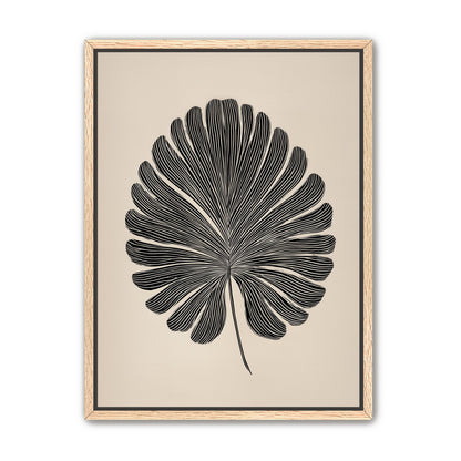 Striped fan leaf alone