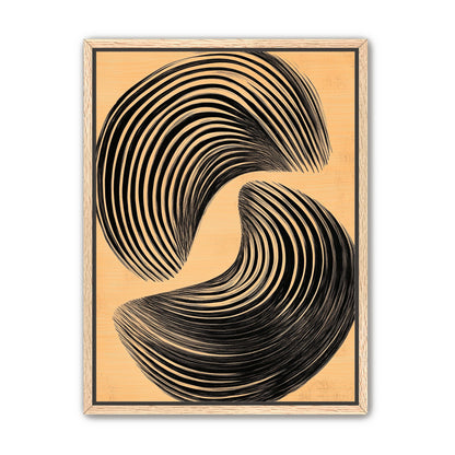 Black spiral on tan ground