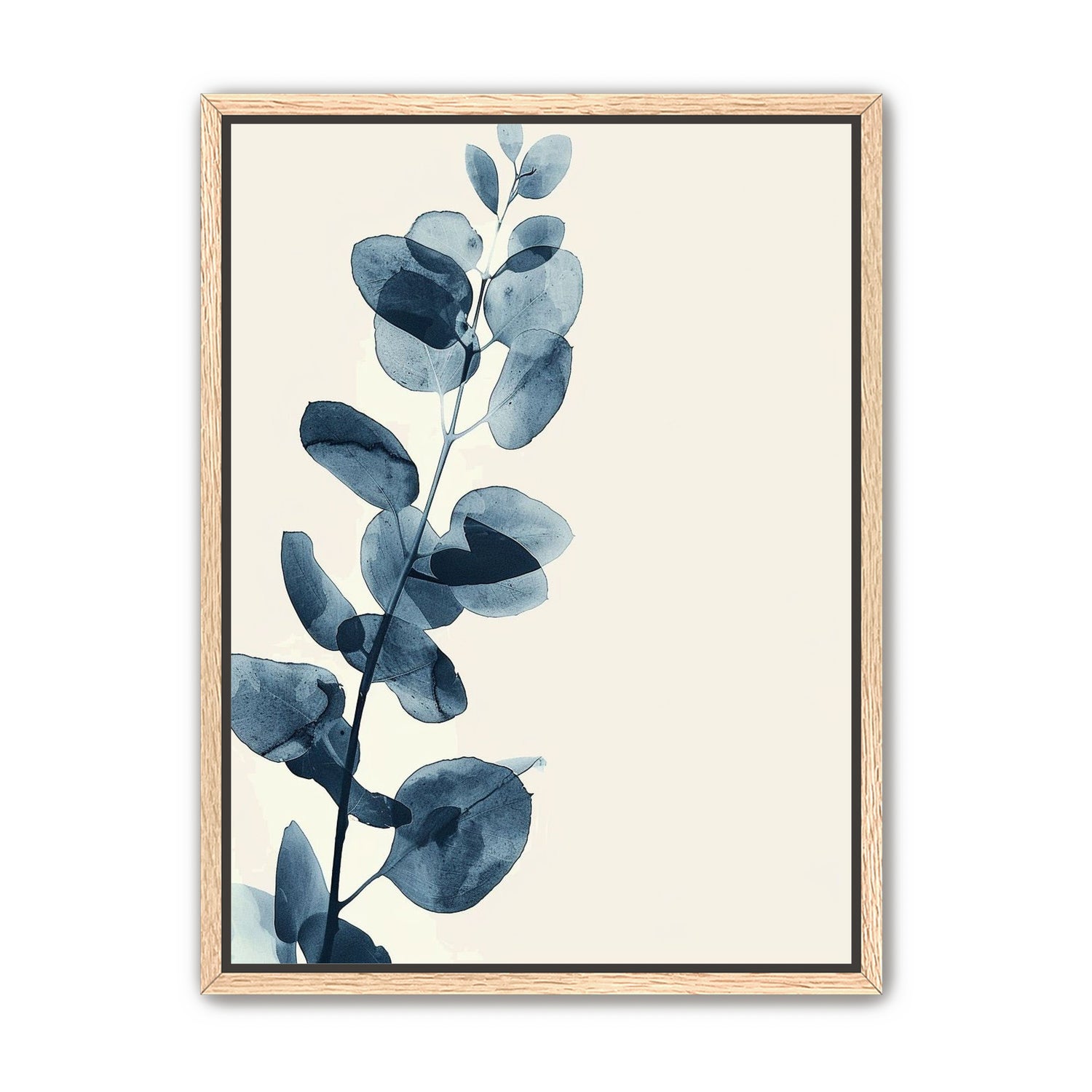 Blue leaves on pale air