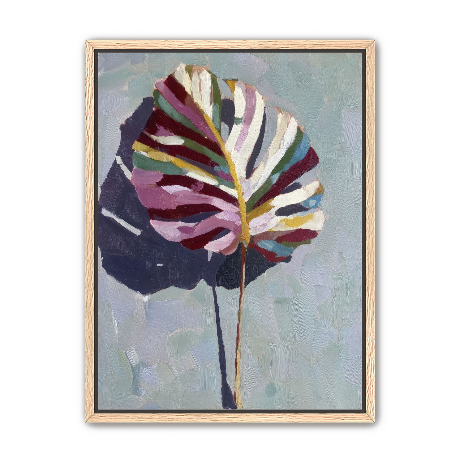 Leaf with Multicolored Veins