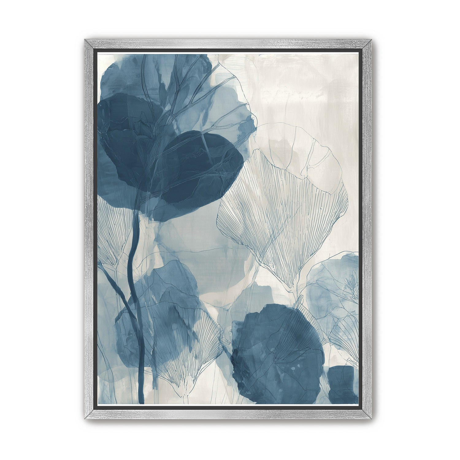 Indigo leaves on paper