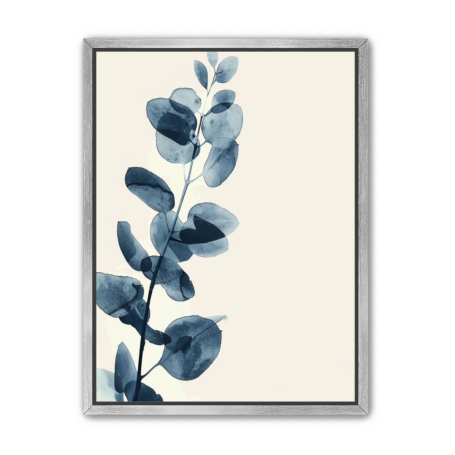 Blue leaves on pale air