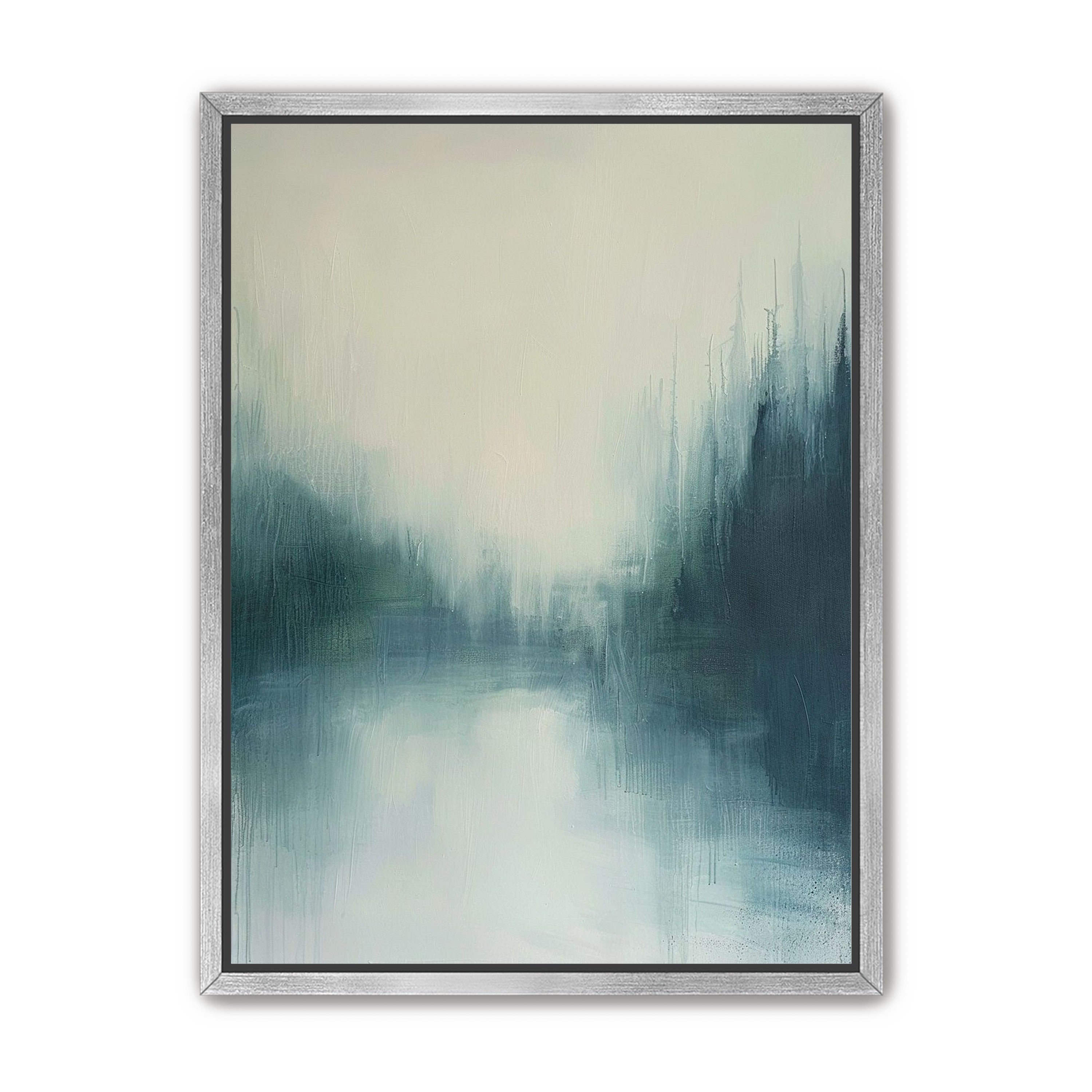 Pale sun over still water
