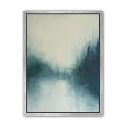 Pale sun over still water
