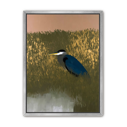 Heron among the reeds