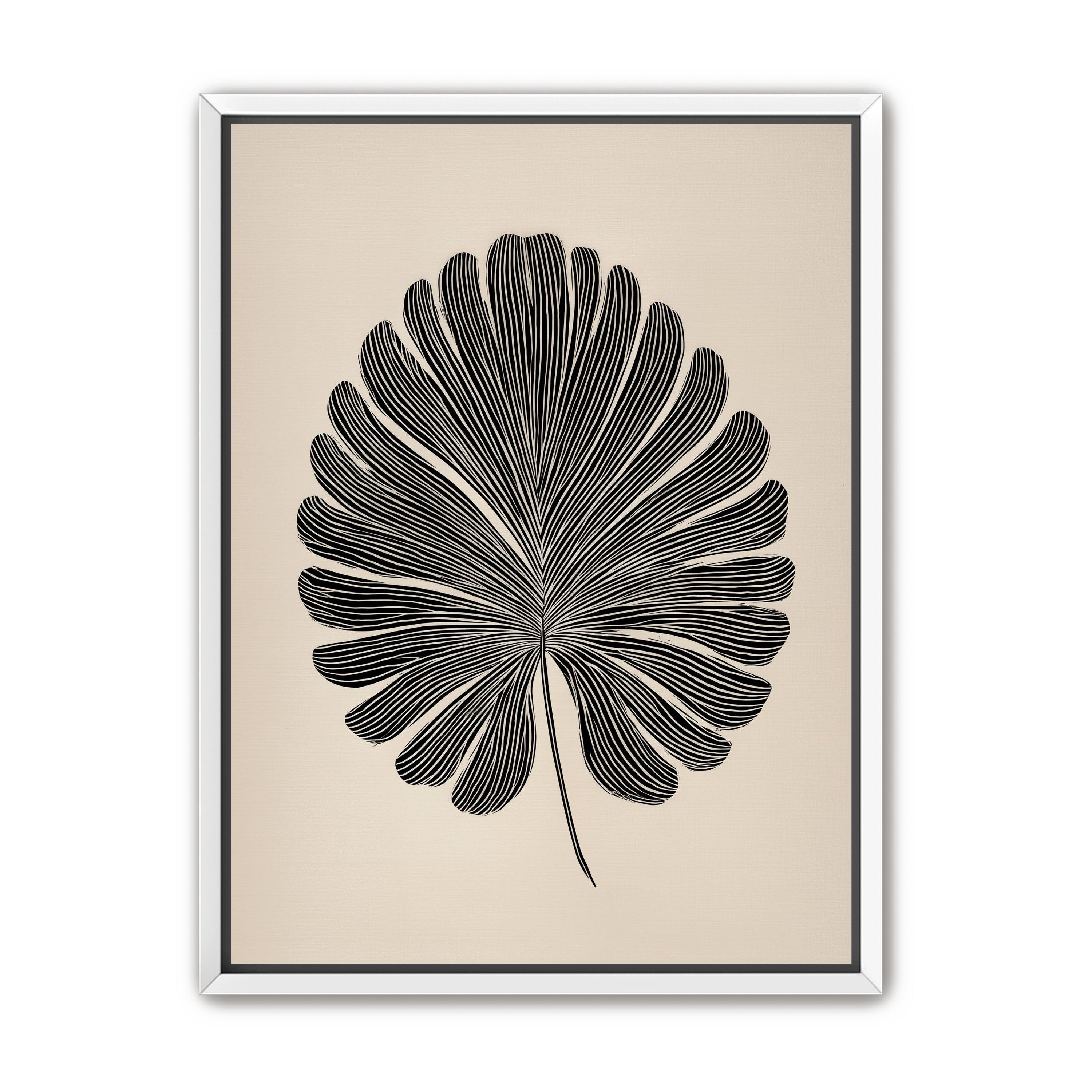 Striped fan leaf alone