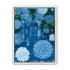Blue street with flowers