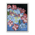 Flowers across the blue field