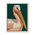 A pelican within green silence