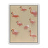 Flamingos in quiet drift