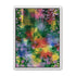 Blossoms over rainbow glass