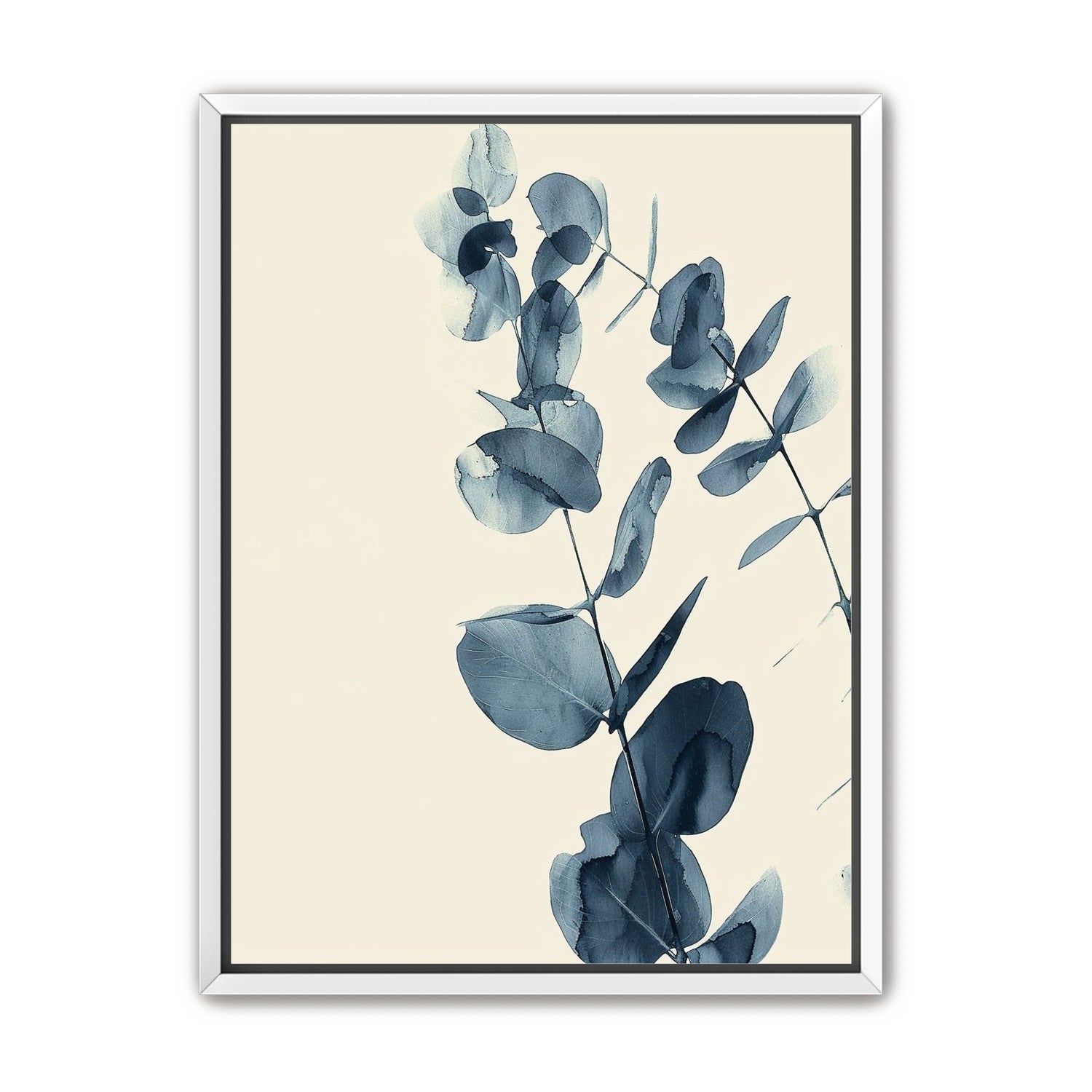 Blue eucalyptus on paper