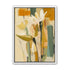 White flower in ochre blocks
