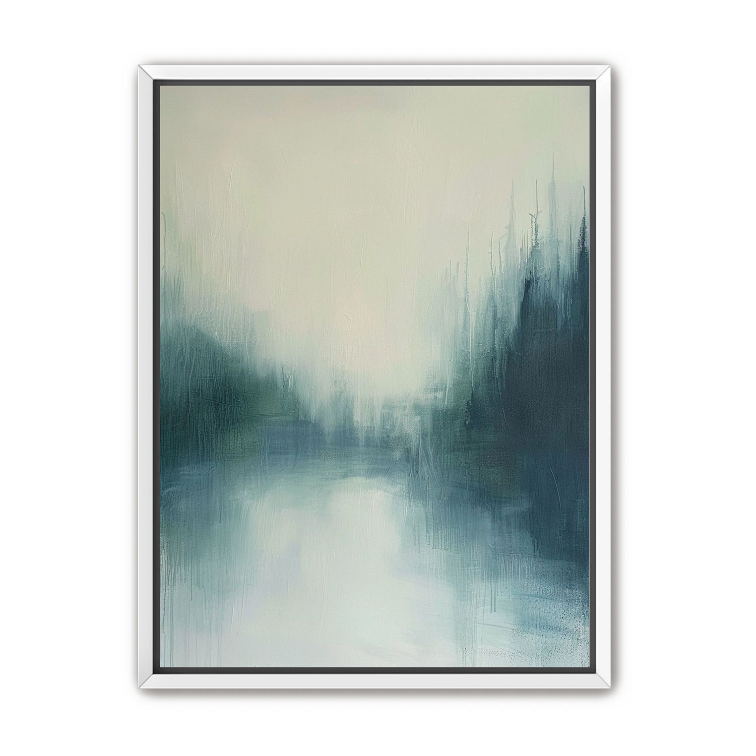 Pale sun over still water