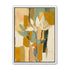 White flowers in ochre light