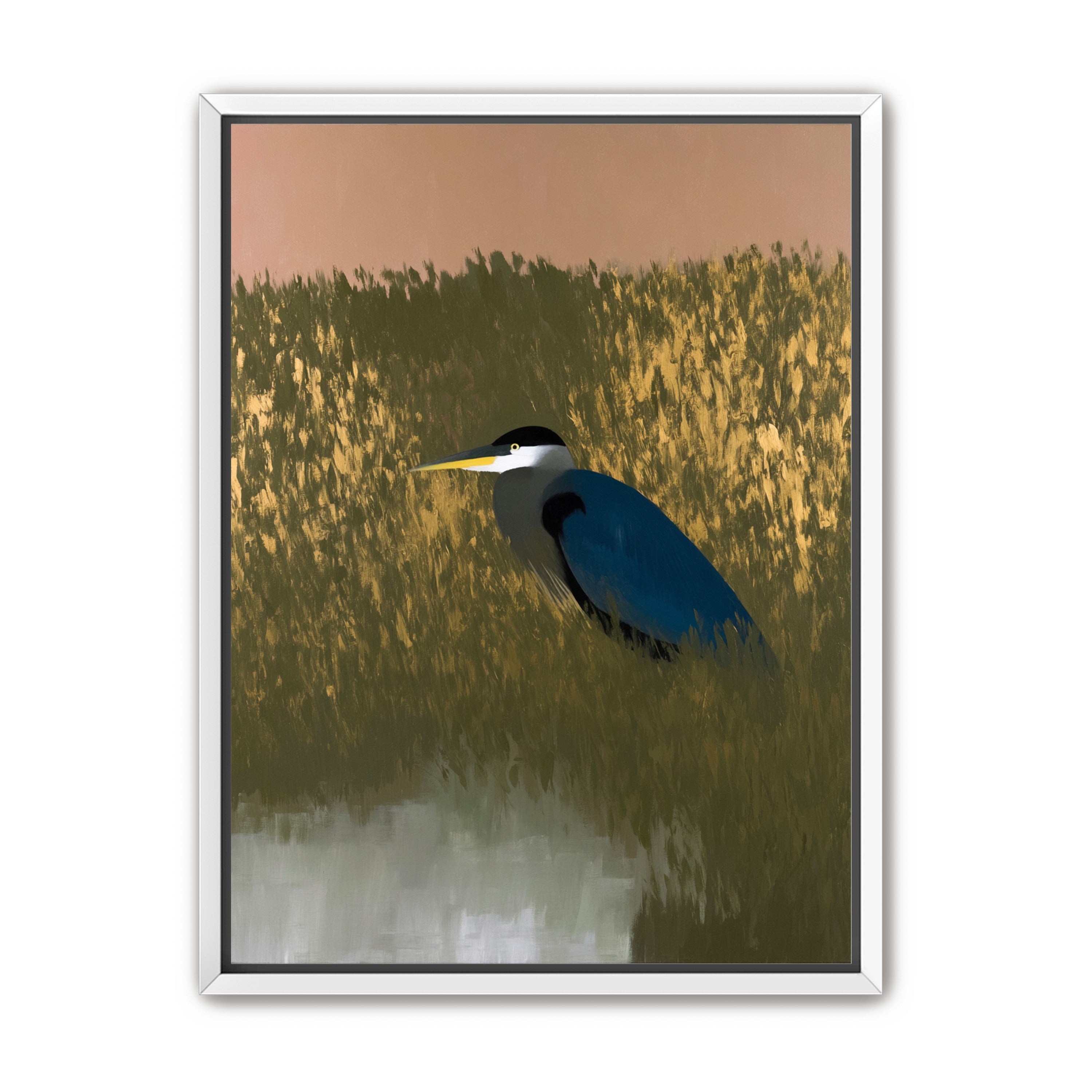 Heron among the reeds