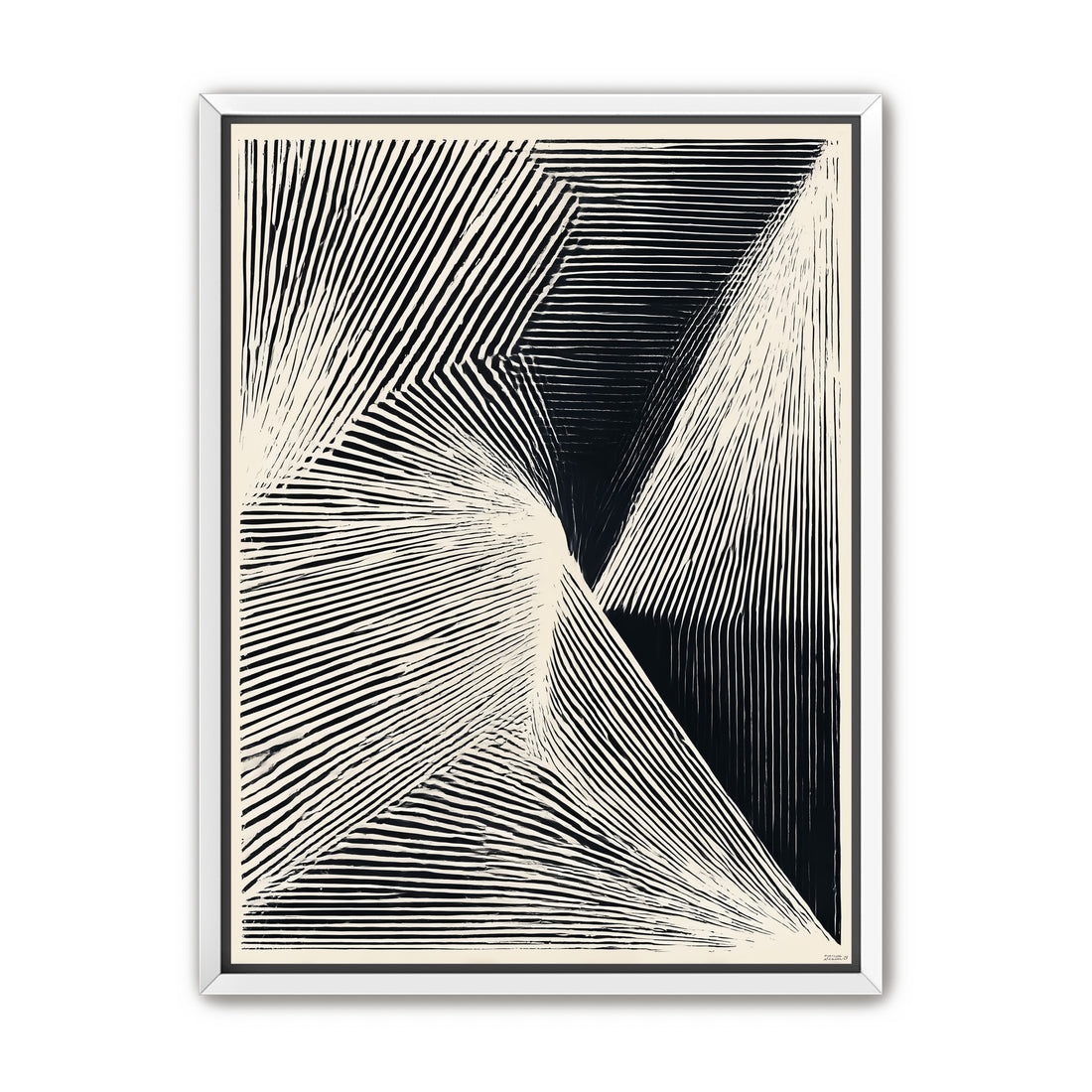 Where the lines break inward