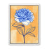 Blue Flower on Orange Field