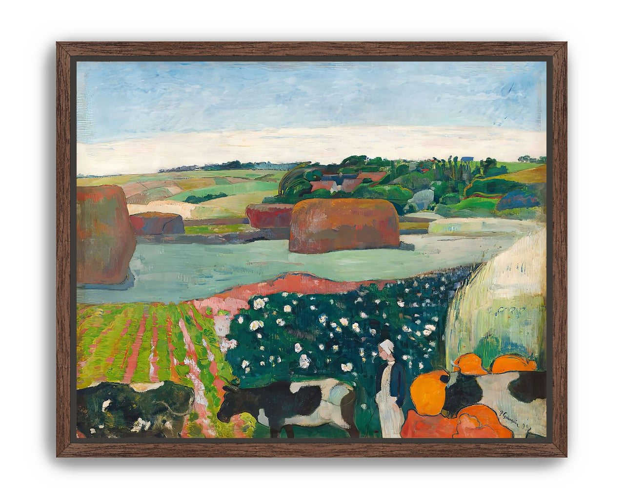 Haystacks in Brittany by Gauguin