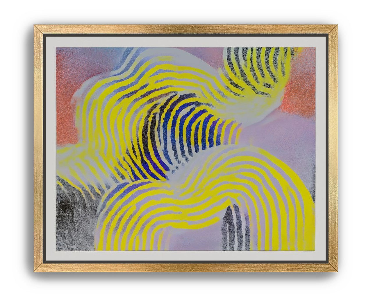 Yellow bends through violet
