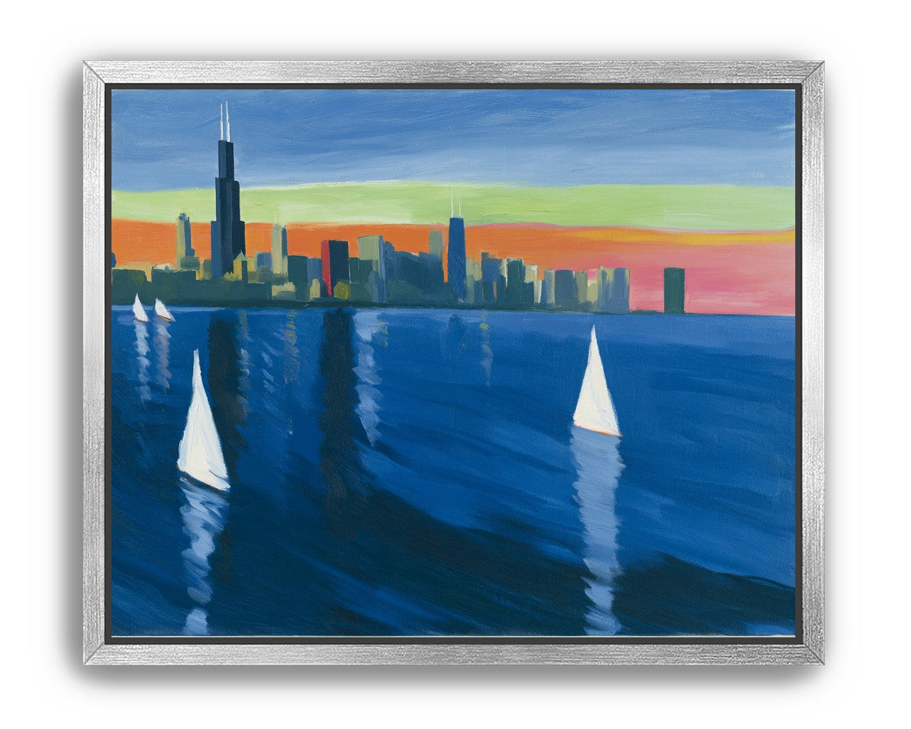 White sails against the skyline