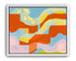 Orange bands within blue field