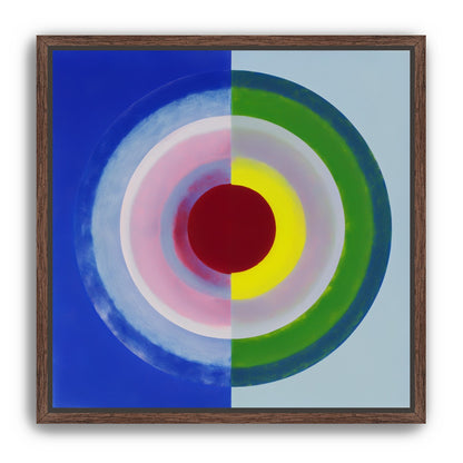 Blue and green split circle