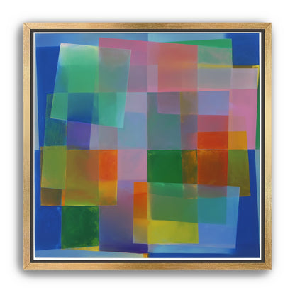 Blue depth under warm veils