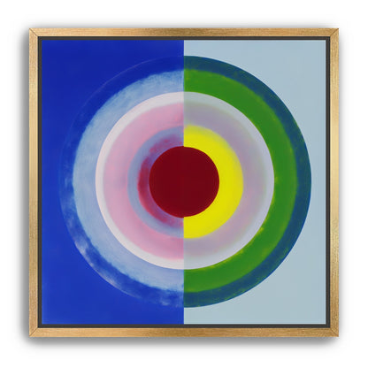 Blue and green split circle