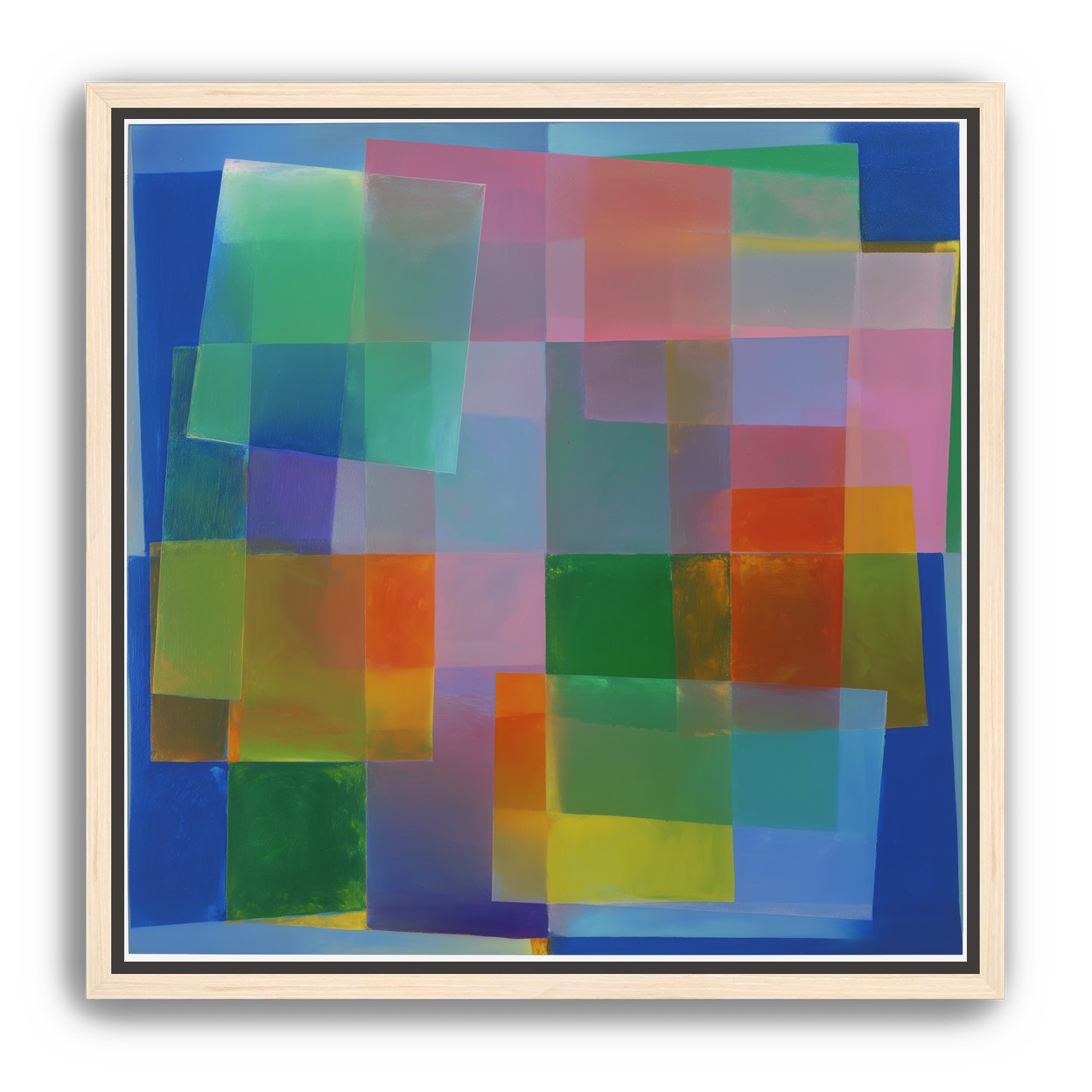 Blue depth under warm veils