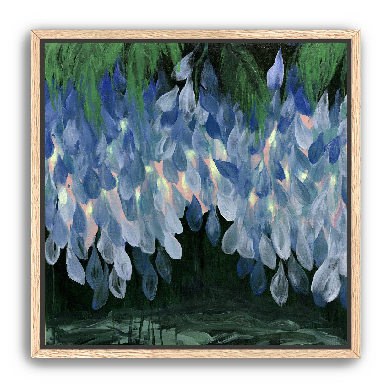 Wisteria over still water