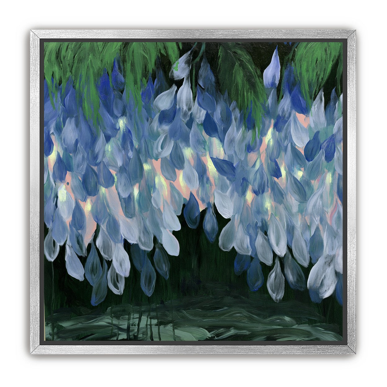 Wisteria over still water