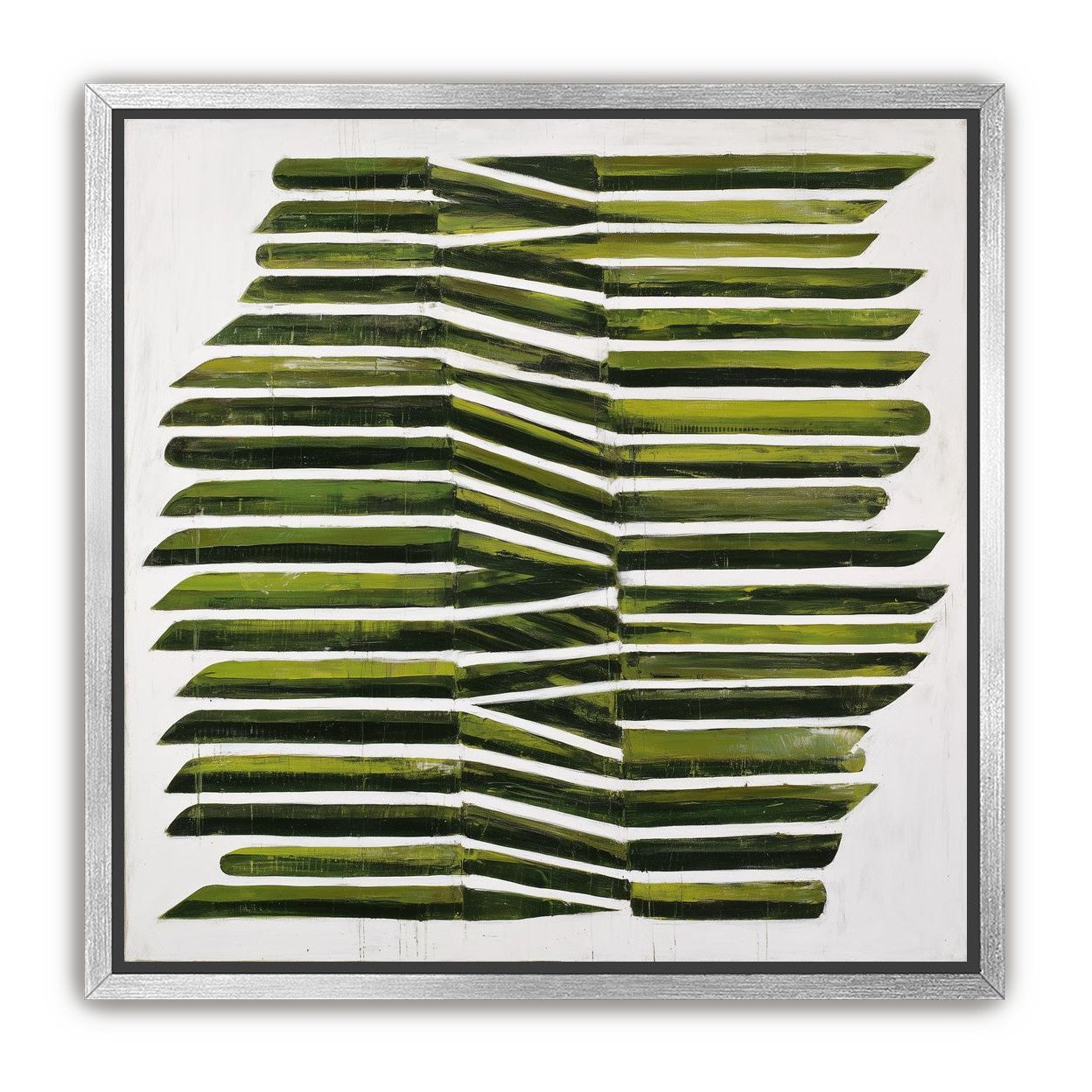 Olive bands with a crease