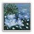 Petals across the blue water