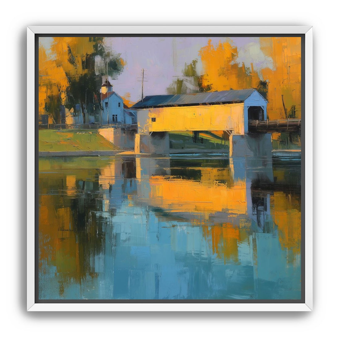 Covered Bridge In Fall