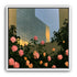 Roses against the glass wall