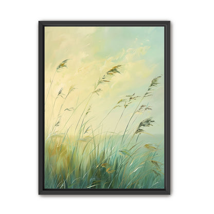 Windbent beach grass sky