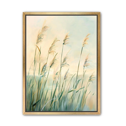 Peach light on reeds