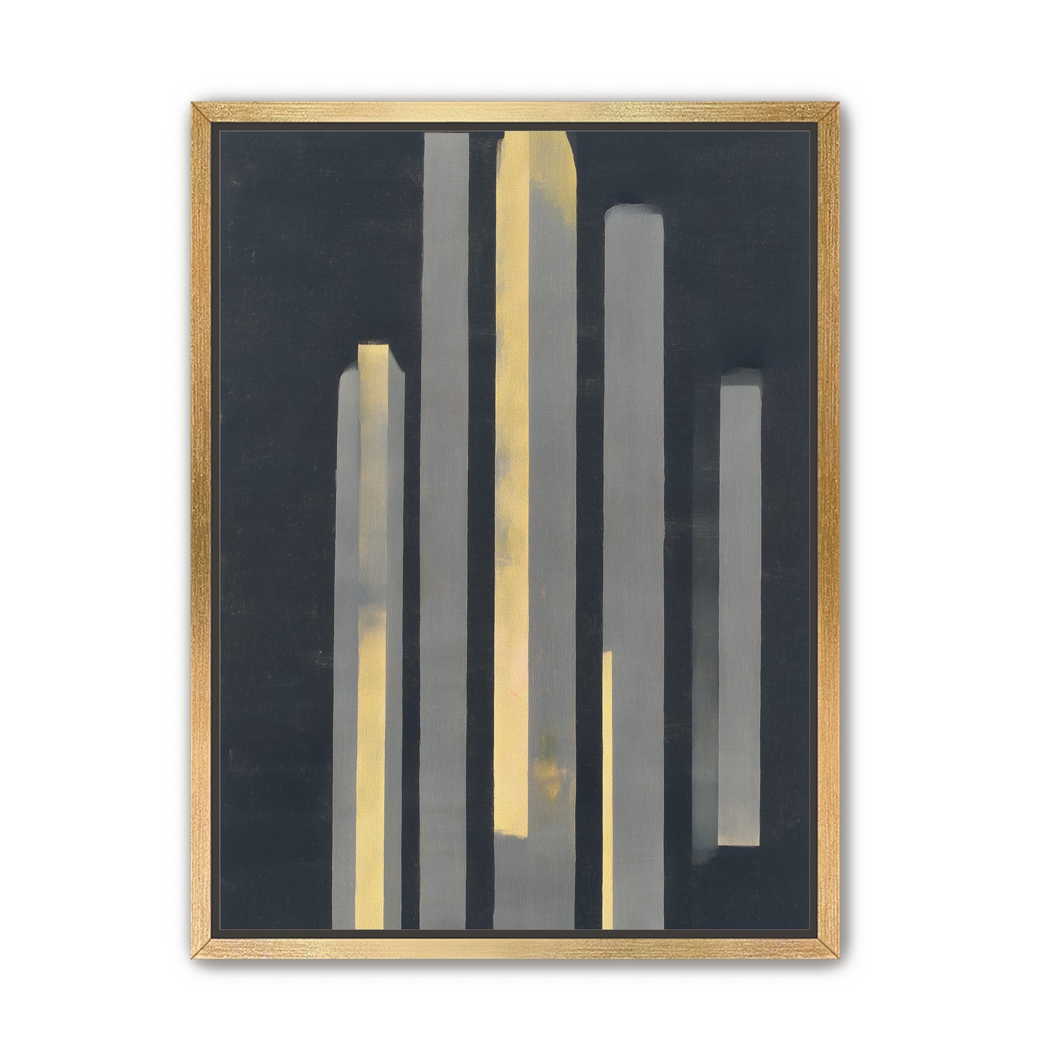 Yellow seeping through gray bars