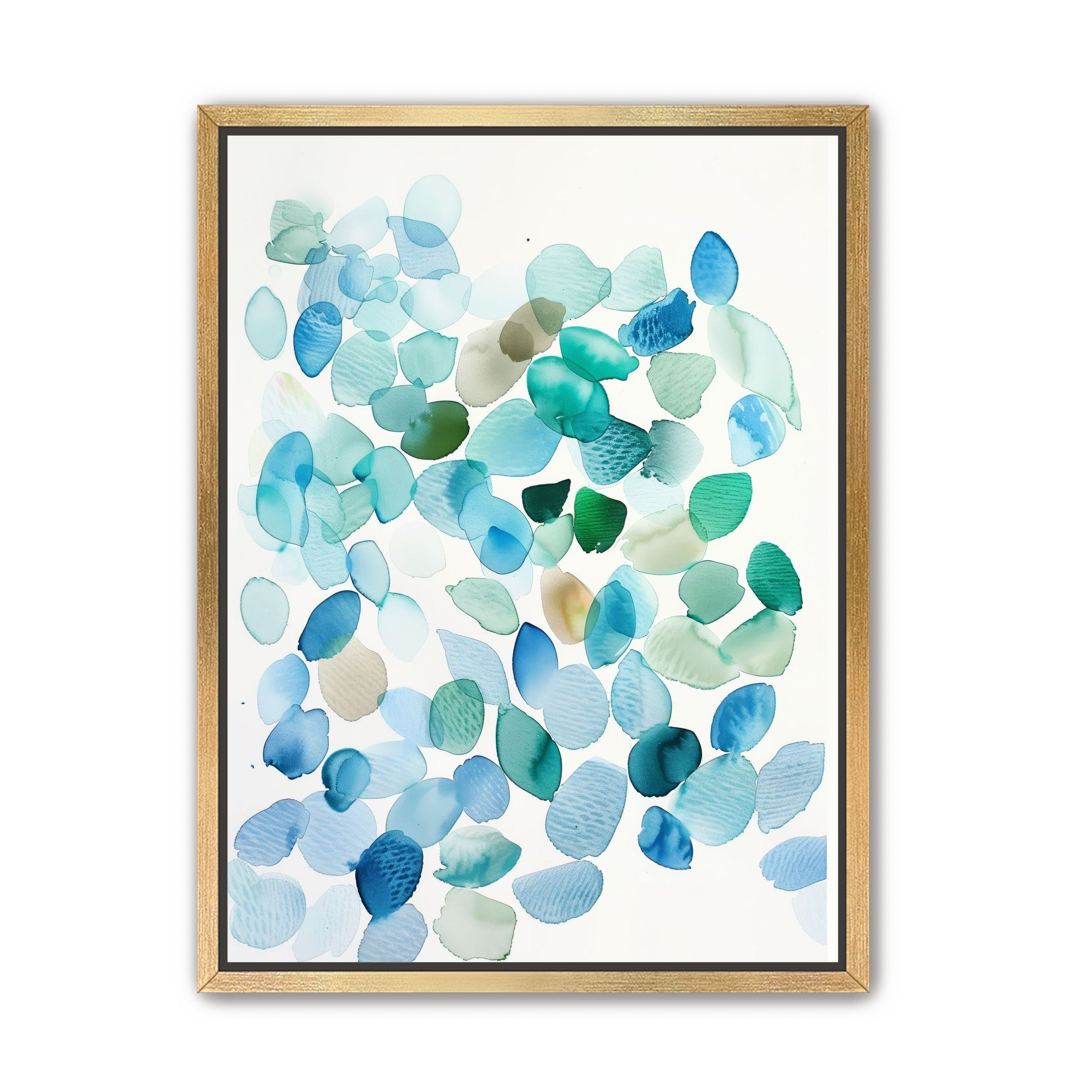Blue and Green Petal Forms