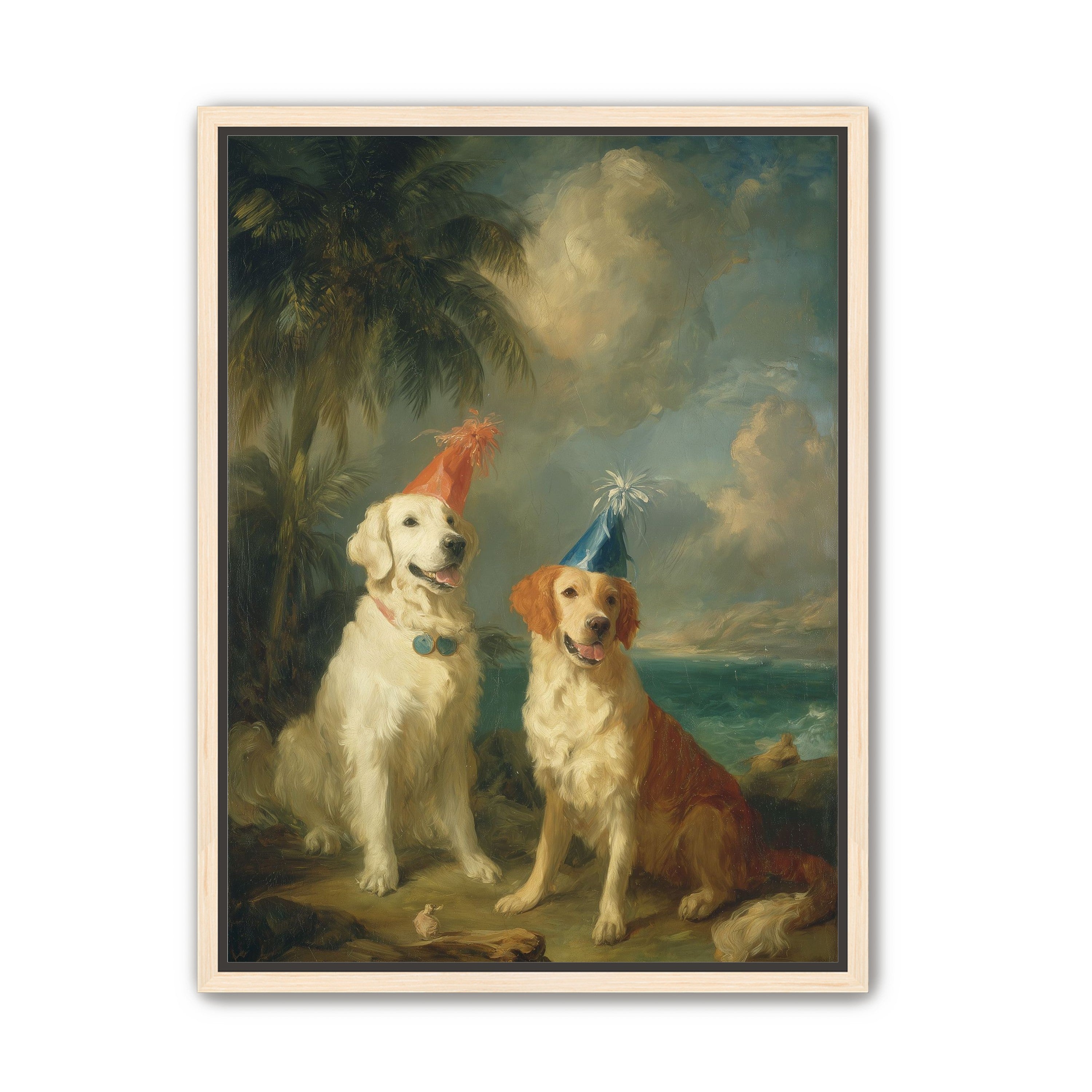 Party hats by the sea