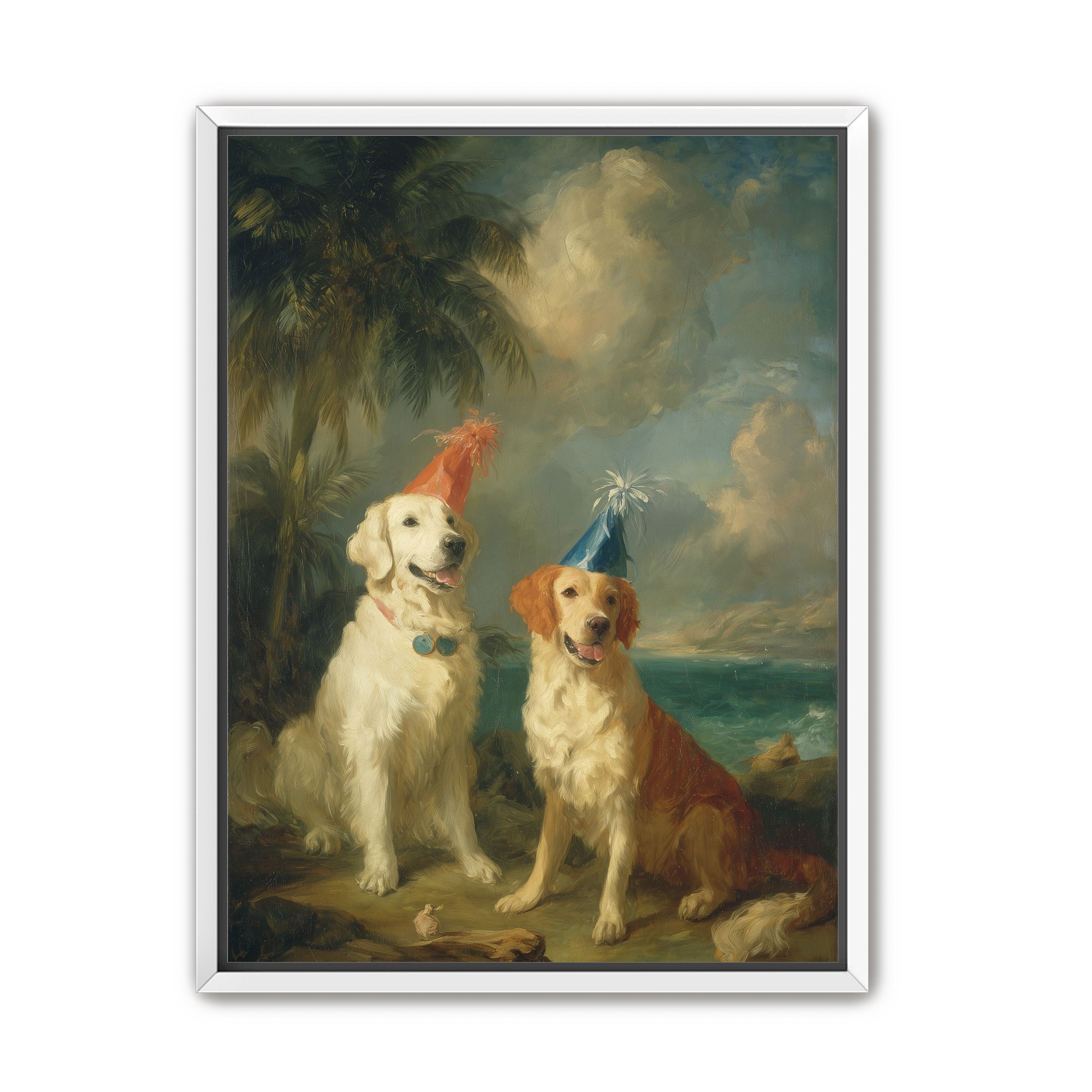 Party hats by the sea