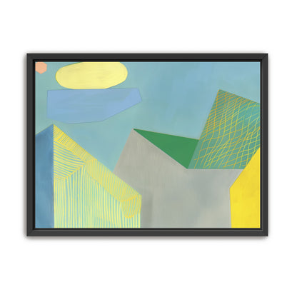 Crosshatched planes on blue
