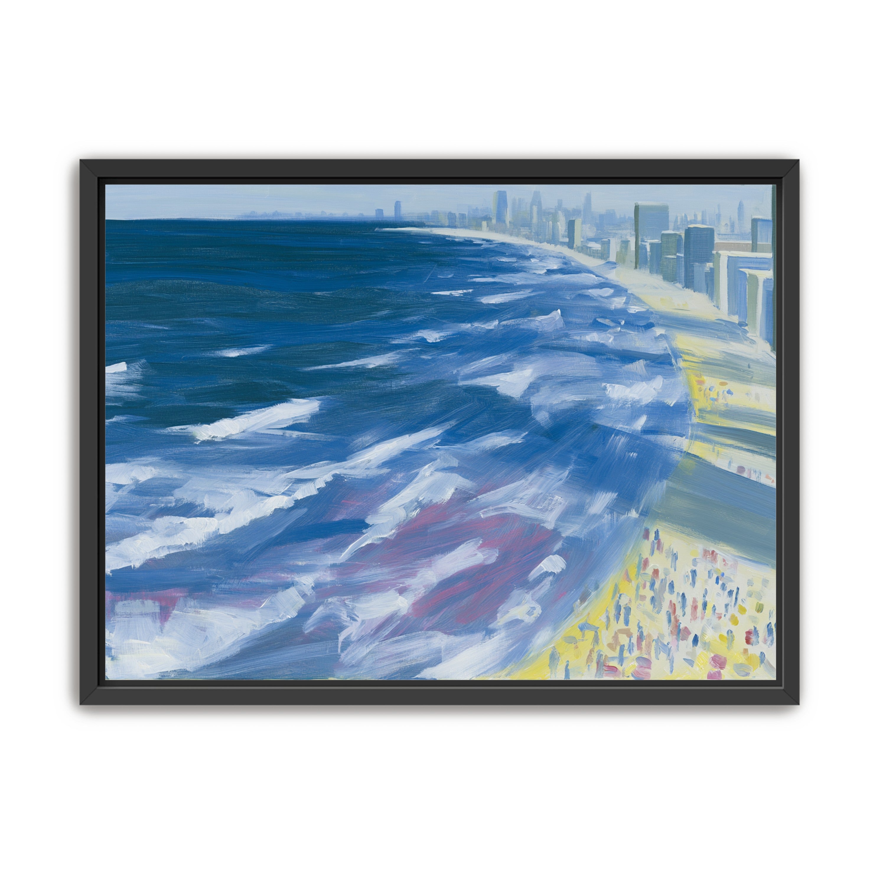 White surf along the skyline